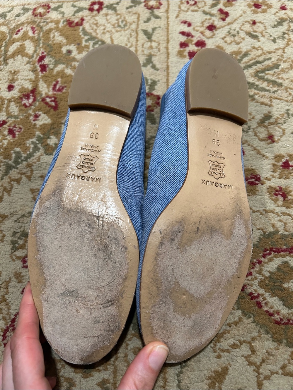 Margaux The Demi Ballet Flat - Denim Blue suede. Size 39. US 8.5 Medium - Picture 7 of 9